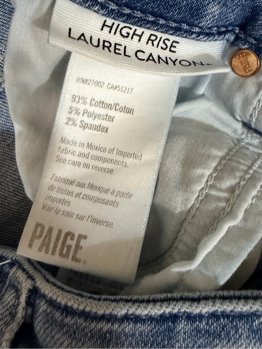 PAIGE Laurel Canyon Jeans 29 High Rise Flare Bootcut Medium Wash Stretch Denim - Picture 8 of 12